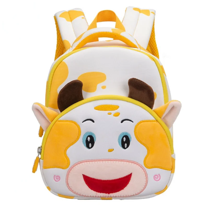 School Anime Backpack for Girls Boys Cute Kids School Bag Cattle Cow Children Schoolbag In Kindergarten Preschool Bag Travel Bag