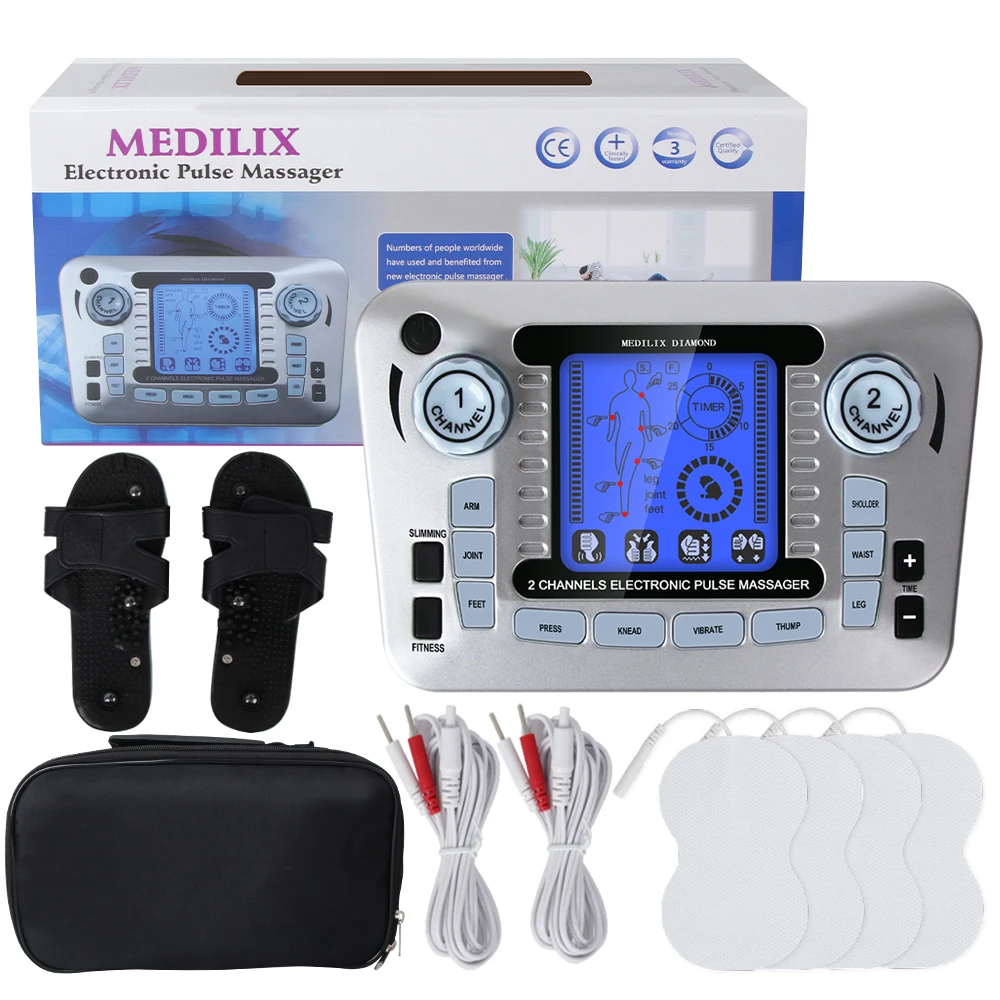 

Electrical Nerve Relax Muscle Stimulator Acupuncture Fat Burner Pain Relief Electronic Pulse Massager Tens EMS Slimming Machine