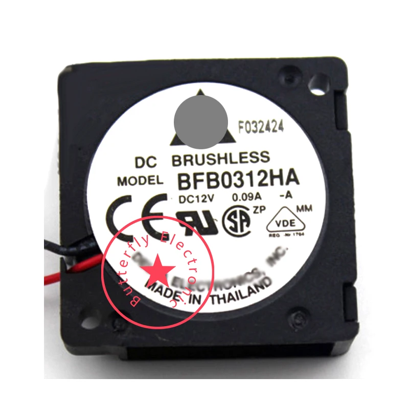 

Оригинальный охлаждающий вентилятор BFB0312HA DC 12 В 0.09A 2 провода Охлаждающий кулер 30*30*10 мм 3 см 3010