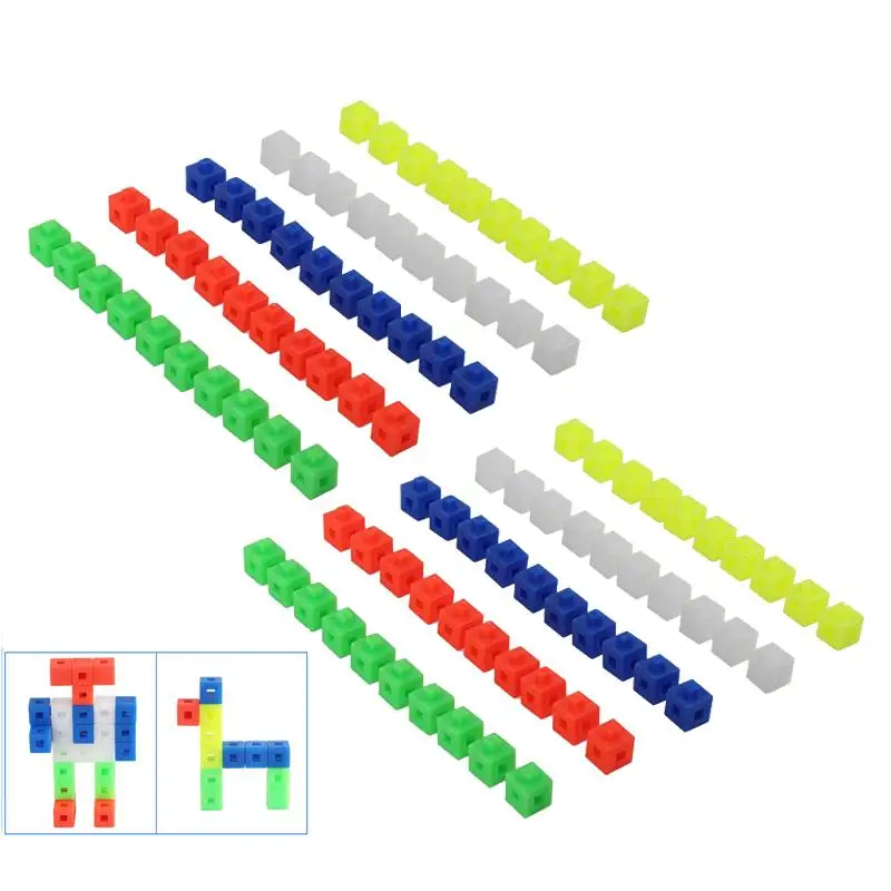 100 шт./компл. строительные блоки кубики штабелируемая игрушка для детей развитие