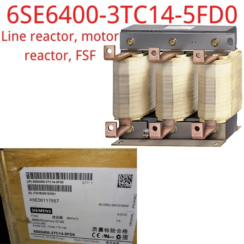 

6SE6400-3TC14-5FD 0 Новый микромастер 4 выходной реактор 380-480 В 3AC 145A (HO/CT)/178A (LO/VT) автономный FS F-0.2 MH