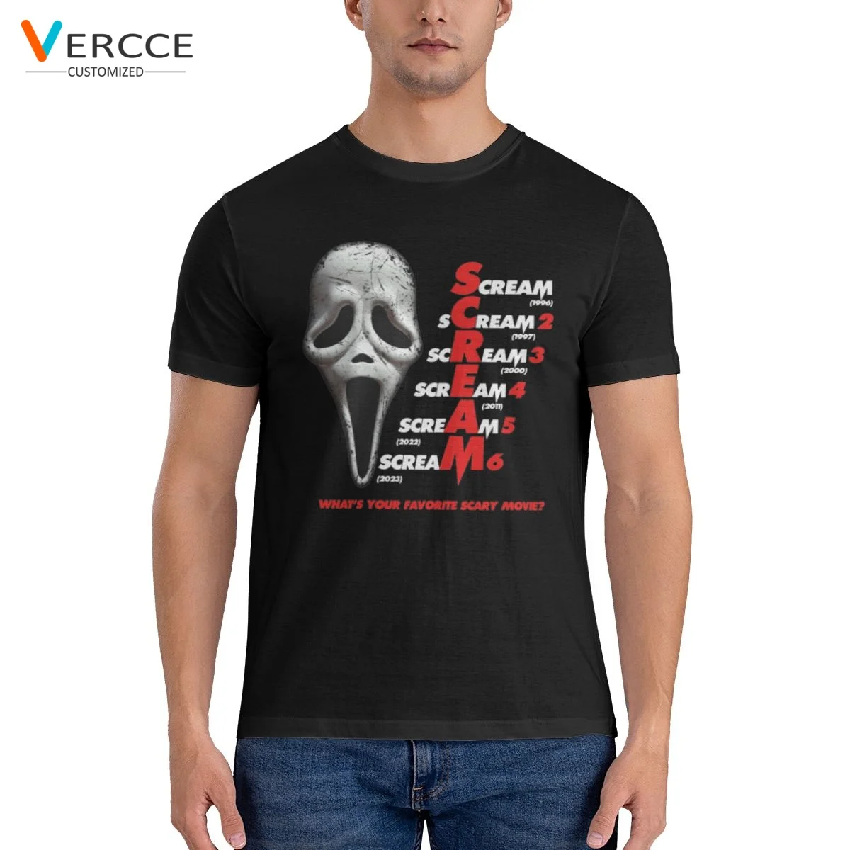 

Scream 6 Movie Horror T Shirt 100% Cotton Tees Customized Mens Clothing T Shirt For Men Women Unique Gift Idea