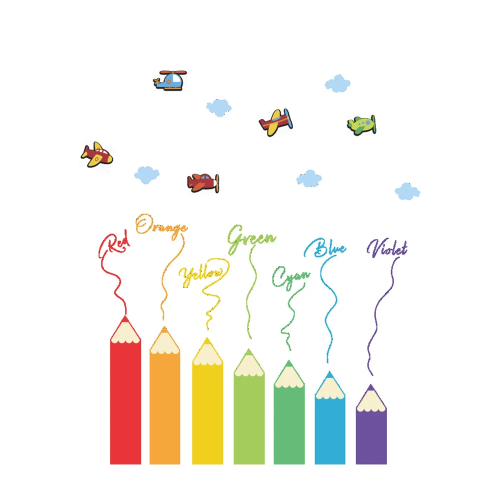 

1PC Removable Creative Decorative Cartoon Color Wall Sticker Children Room Wallpaper