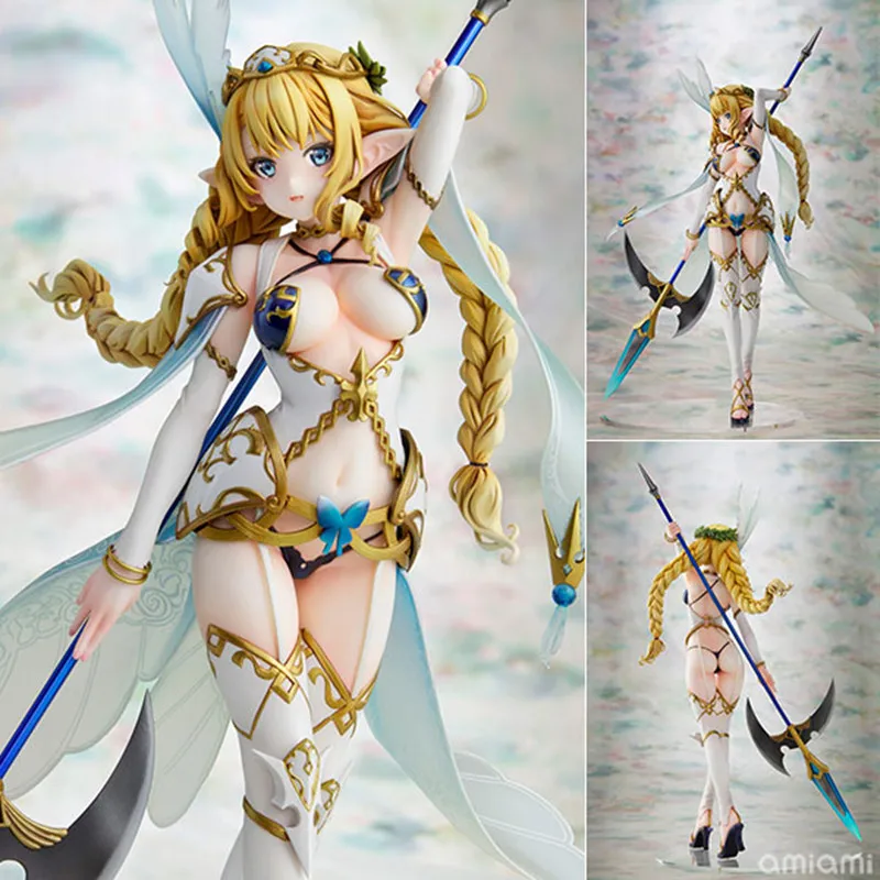 

26cm Character: Vertex Anime Figure Elf Village 3rd Villager Rinshia Action Figure Sexy Girl Figure Model Doll Toys