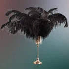 Декоративные Шлейфы из черных страусиных перьев 15-70 см, страусиные перья, вазы для рукоделия, декоративные центральные части стола для вечеринки сделай сам