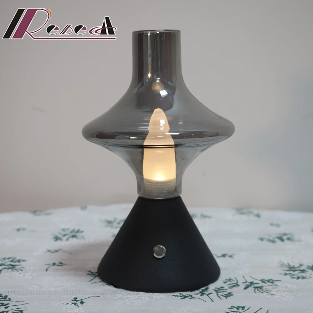 Светодиодная настольная лампа в стиле ретро перезаряжаемый ночник с сенсорным