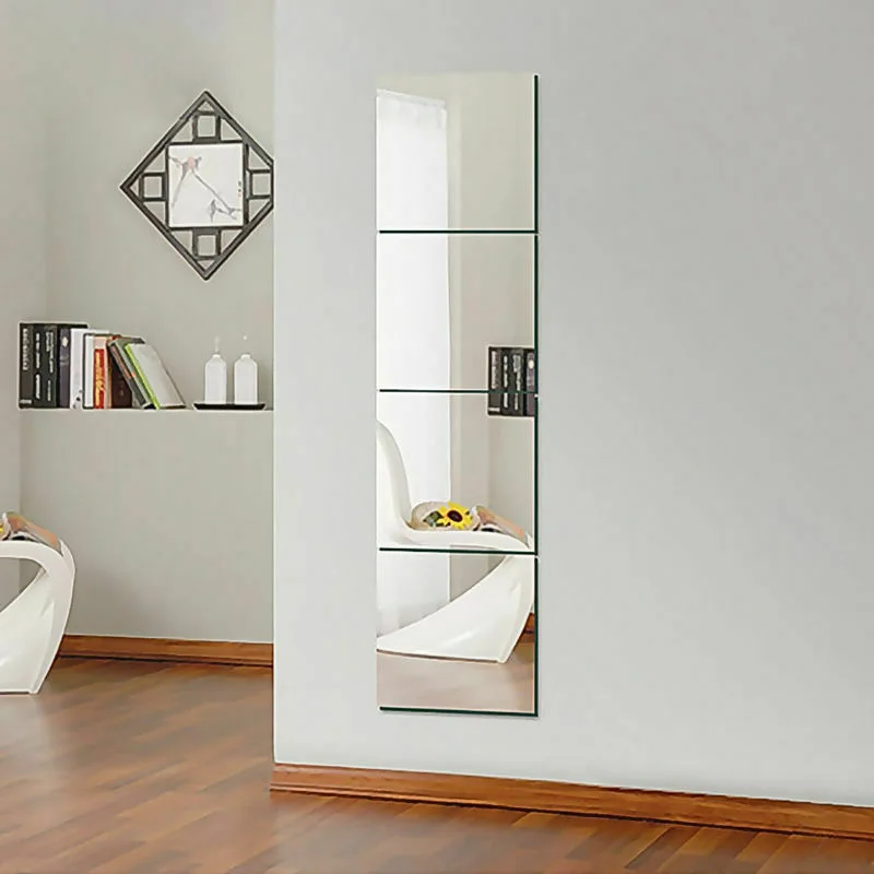

16Pcs 15CM Square Mirror Glass Tile Wall Self-Adhesive Stickers Decal Mosaic Home Decor 3D DIY Decal Mosaic Bathroom Decoration