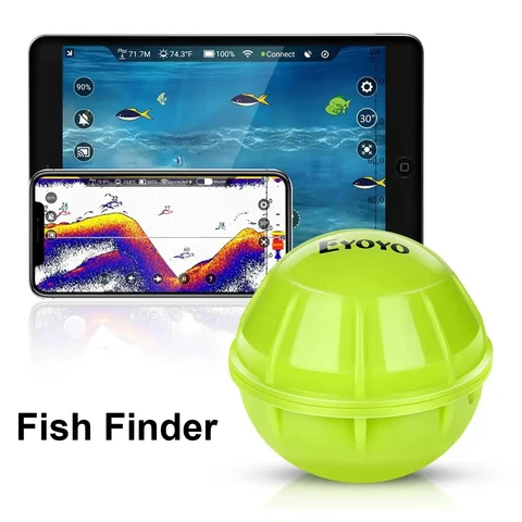 Беспроводной подводный эхолот Eyoyo E1 с Bluetooth для iOS/Android, iRemoteFishing, рыболокатор с управлением через приложение