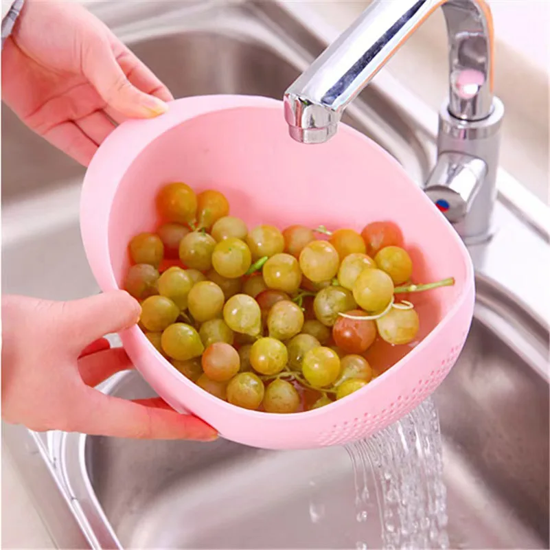 

Food Grade Utensils for Plastic Rice Beans Peas Washing Filter Strainer Cleaning Gadget Kitchen Accessories Basket Sieve Drainer
