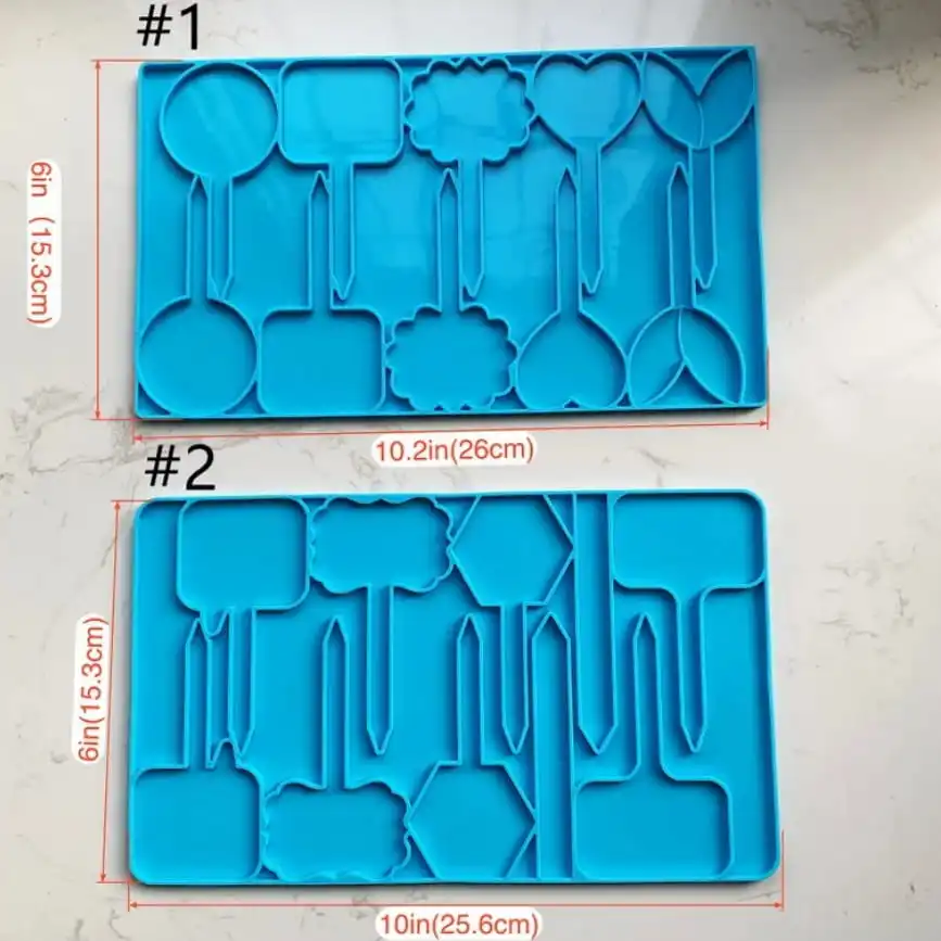 

Plant Labels Resin Mold 2PCS Garden Tags Mold Nursery Labels Mold Seed Pott-2