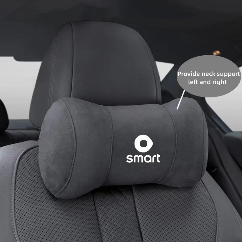 

Car Headrest Neck Protection Pillow Plush Warm Cushion For Smart Fortwo Forfour 453 451 450 Car Accessory