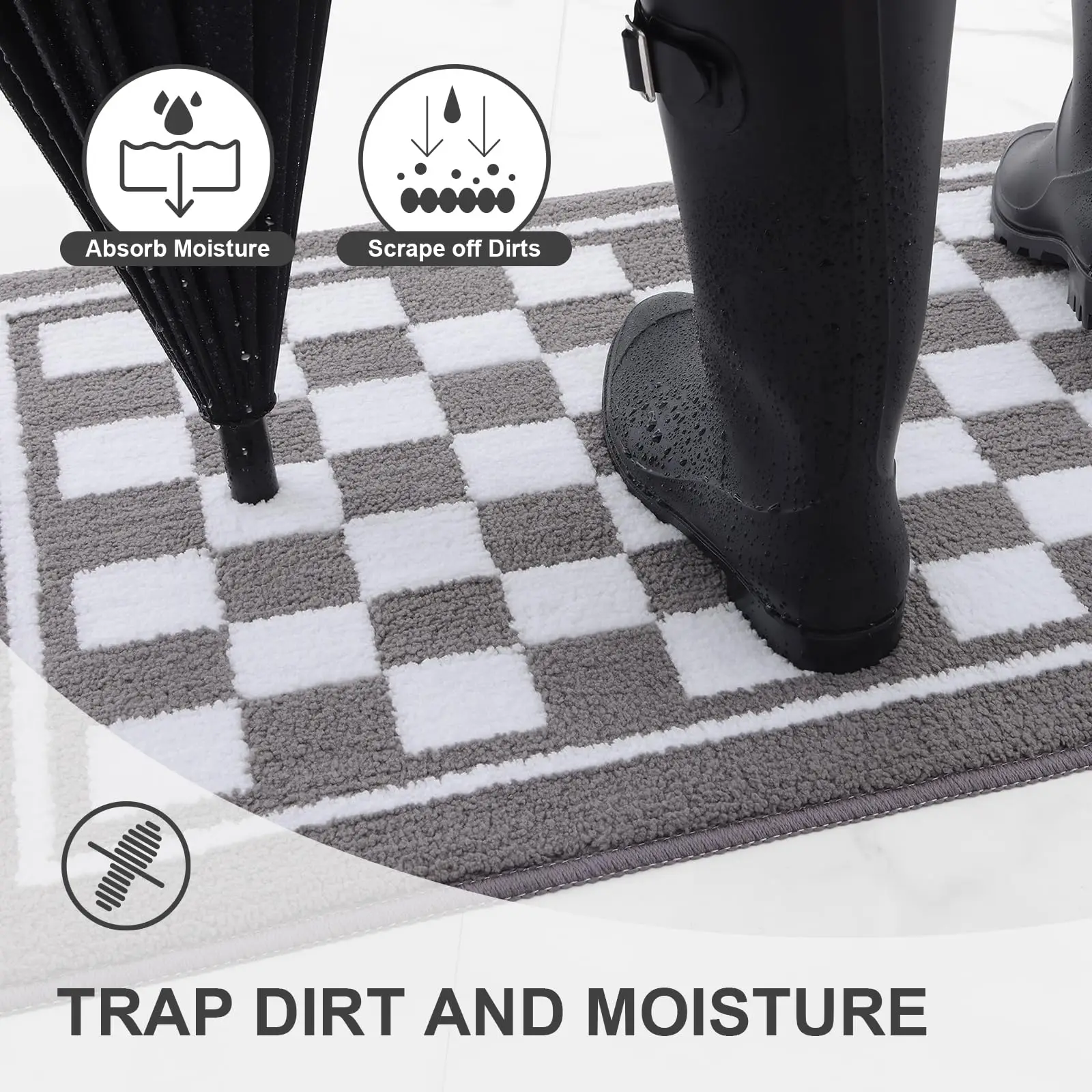 Коврик для внутренней двери Olanly впитывающий грязеотталкивающий напольный