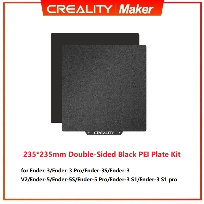 

CREALITY 3D двухсторонняя Черная Текстурированная пружина из искусственной стали комплект магнитных пластин для принтеров FDM размер платформы 235 × 235 мм