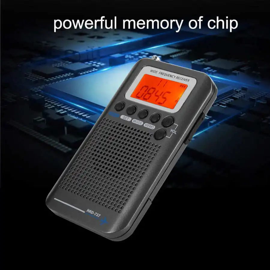 Портативный Полнодиапазонный радиоприемник FM/AM/SW/ CB/Air/VHF World Band с ЖК-дисплеем |
