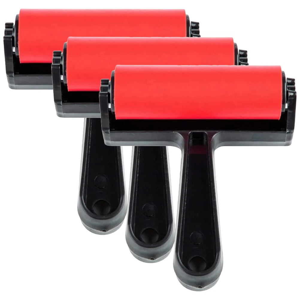 

3Pcs Plastic Rollers Printmaking Stamping Rollers Diamond Printmaking Tools Craft Rollers