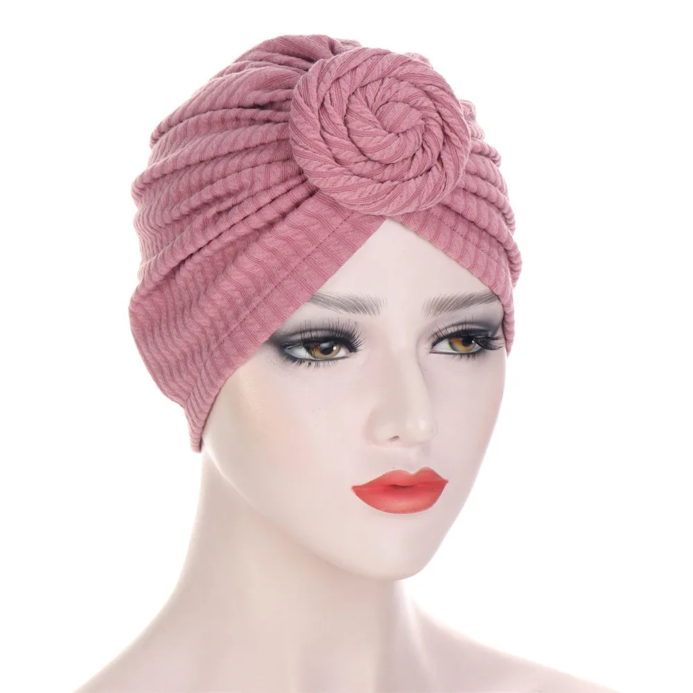 

Twist Knot Indian Women Muslim Hijab Bonnet Chemo Cap Cancer Turban Hair Loss Hat Beanies Femme Headcover Bandana Headwrap Mujer