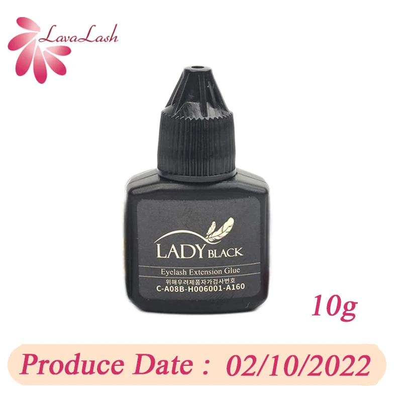 10ml Lady Black Glue Eyelash Extension Glue Fast Drying False Lash Graft Glue Over 6 Weeks Makeup Professional Tools 1 Bottle