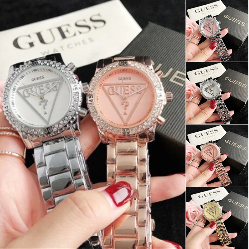 

Guess Stainless Steel Rhinestone Ladies Watch Casual Quartz Watch Elegant Casual Quartz Watch Elegant Accessory Gift TT@88