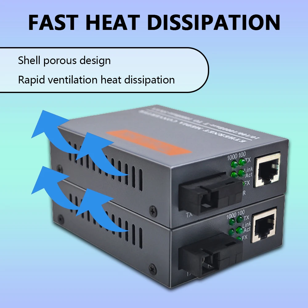 OPTFOCUS Fiber Optical Gigabit Media Converter SC 20km A B Transceiver SM FTTH Fiber Optic Media Converter Free Shipping