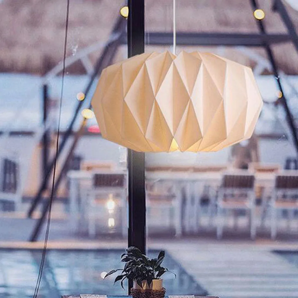 

1PC Creative Origami Ceiling Lamp Shade Living Room Restaurant Cafe Hanging Lamp Cover Nordic Style Lampshade Bedroom Decoration