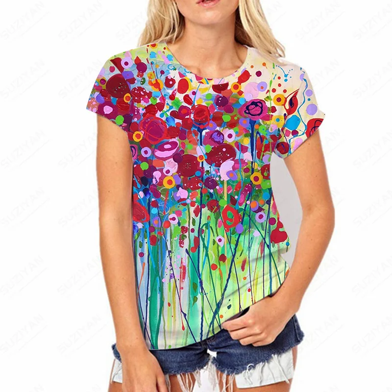 

Tops Women 2022 Cute Lady New Printing Queen Oversized T Shirt Shirt Chic Harajuku Style Fit Clothes Fashion Strawberry