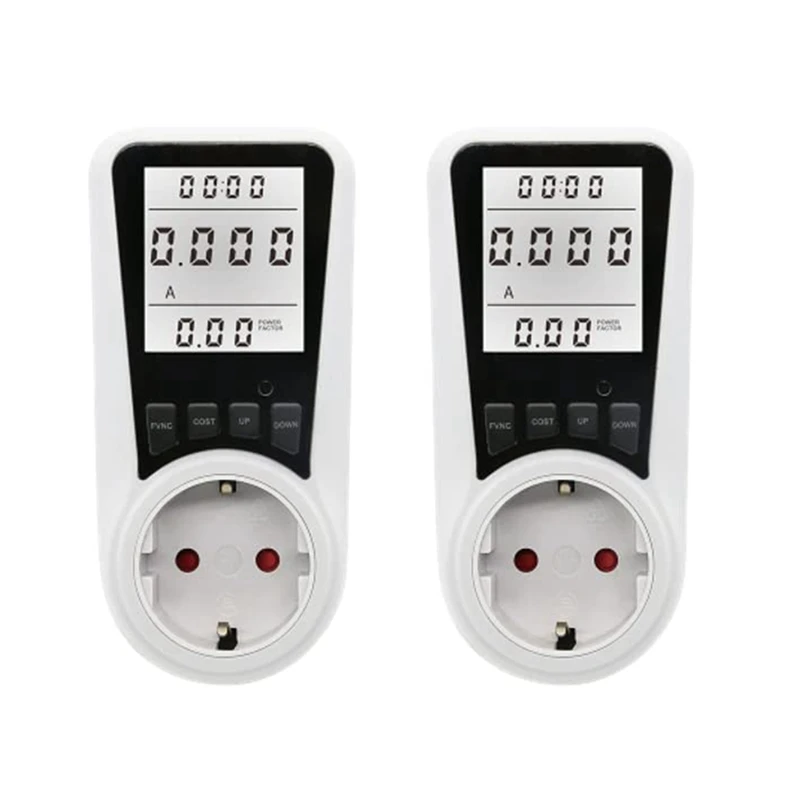 

Power Meter For Socket, Current Meter, Energy Cost Meter For Fan Heater, Power Consumption Meter With LCD Screen EU Plug