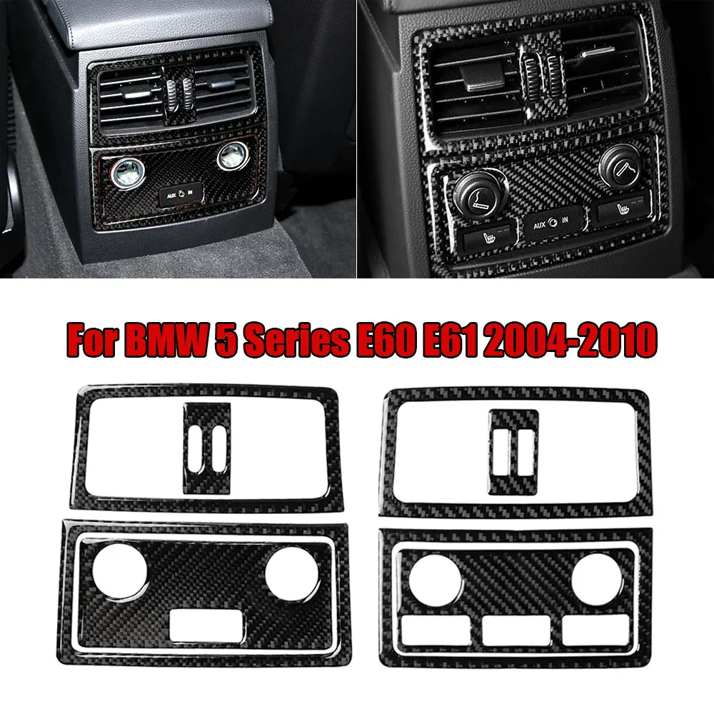 

Автомобильные наклейки из углеродного волокна для BMW 5 серии E60 E61 2004-2010, внутренняя отделка для панели вентиляционных отверстий