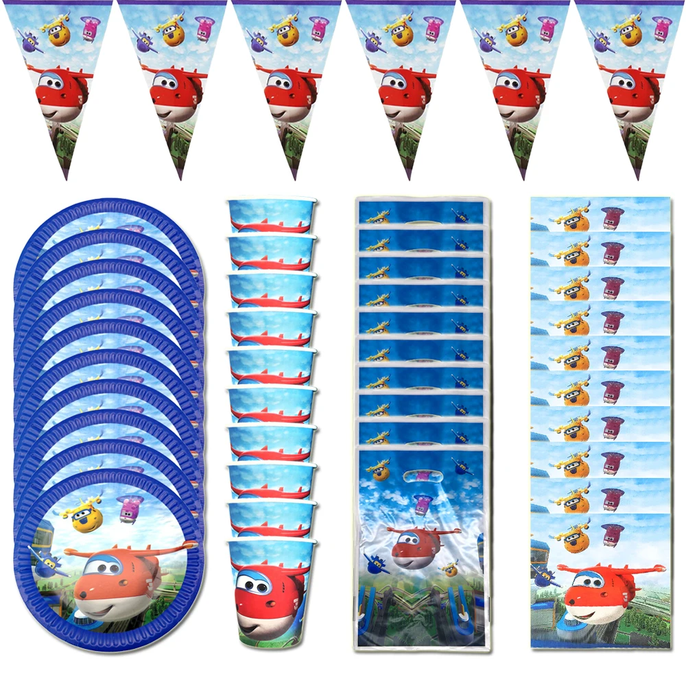 Супер Крылья день рождения искусственные украшения мультяшный самолет