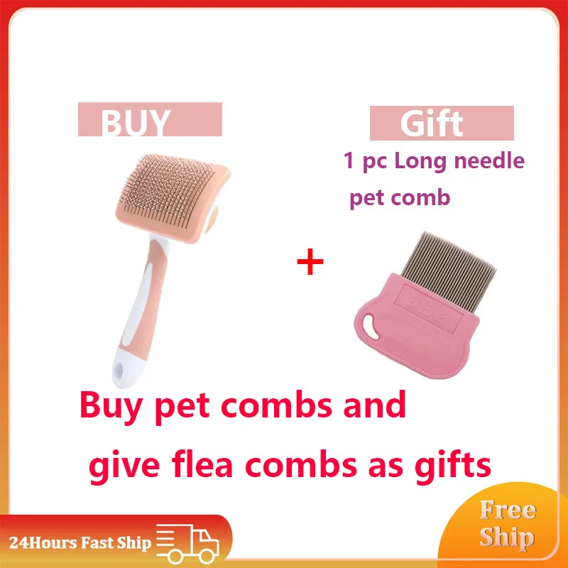 

New Pet Hair Shedding Comb Dog Cat Brush Grooming Long Hair Indoor Cats Brush Hair Remover Cleaning Beauty Slicker Pet Supplies
