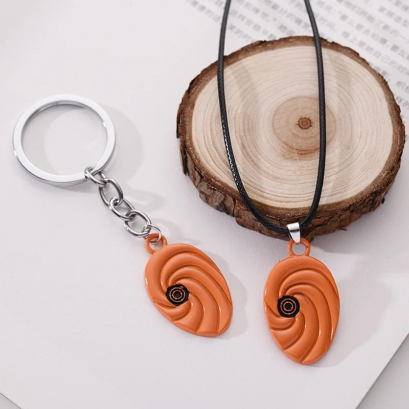 

Anime Uchiha tobi Mask Keychain Pendant Key Chain Goth Fashion For Fans Women Men Jewelry Gift