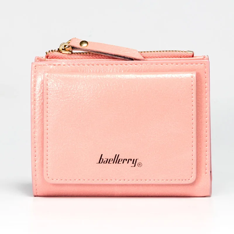 

New Ladies Short Zipper Wallet Buckle Horizontal Wallet European and American Style Patent Leather Cute Small Coin Purse