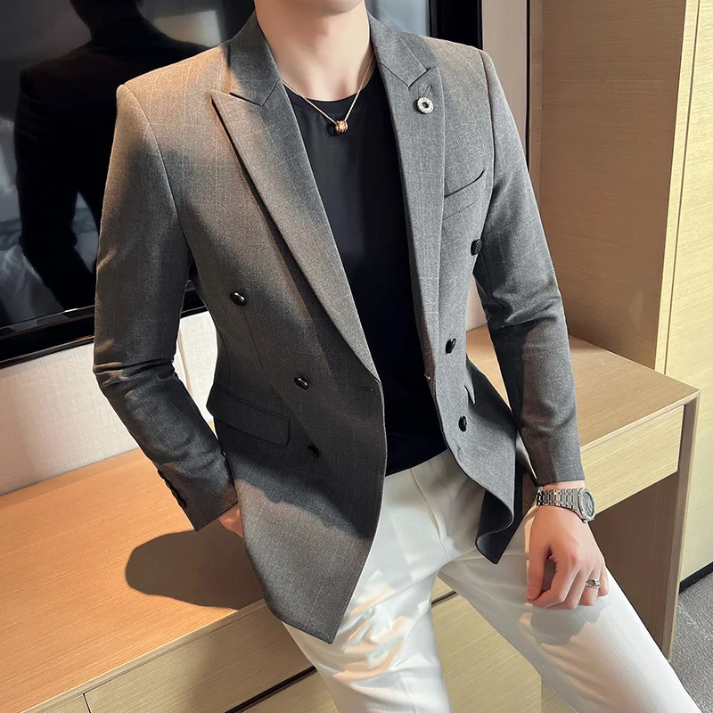 

Mens Trench Coat New Fashion Designer Men Long Coat Autumn Winter Double-breasted Windproof Slim Trench Coat Men Plus Size
