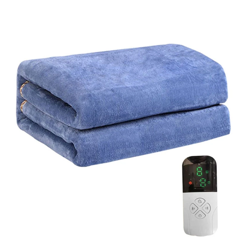 Single Control Household Electric Blanket Heating Blanket Electric Mattress Blue EU Plug