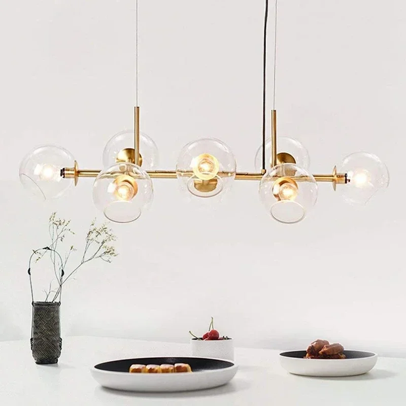 Современная лампа в виде молекул подвесная Потолочная люстра освещение для