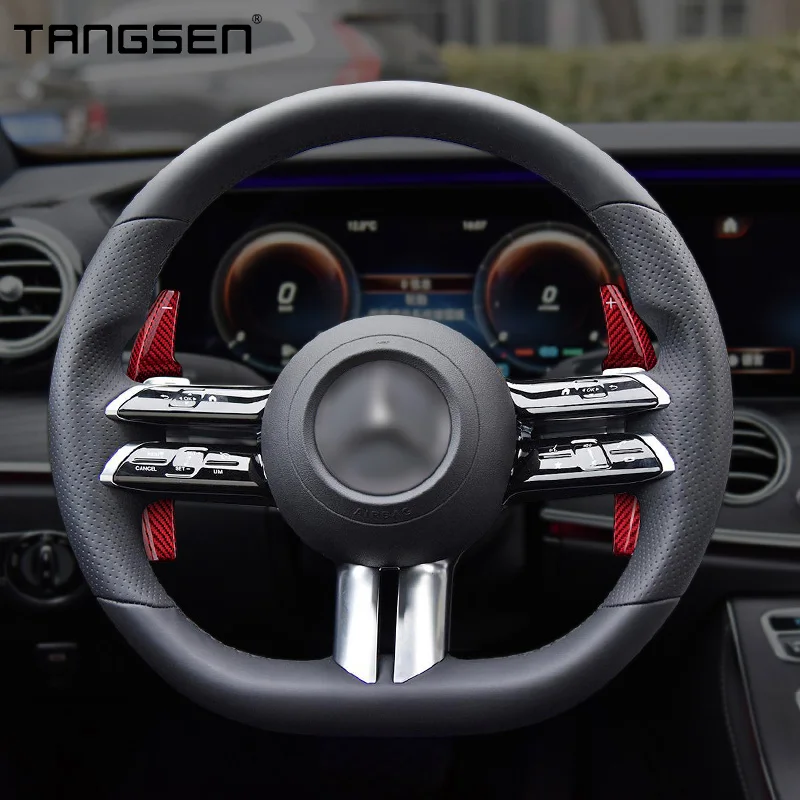 Переключатель рулевого колеса из углеродного волокна совместимый с Mercedes Benz E220 E260