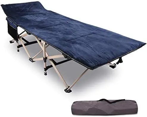 

Camping Cot with Mattress Pad for Adults, Heavy Duty Sleeping Cot Bed with Carry Bag, Travel Camp Cots Portable for Outdoor Home