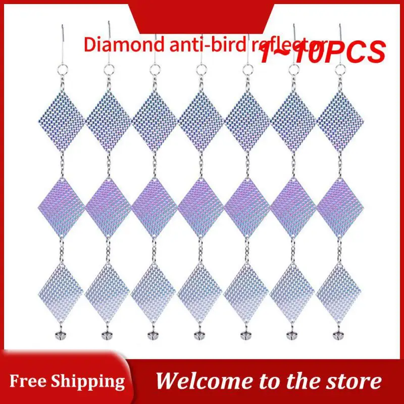 

Лента Светоотражающая для птиц, прочная Серебристая уличная светоотражающая полоска для украшения сада, в виде планшета, 1-10 штук