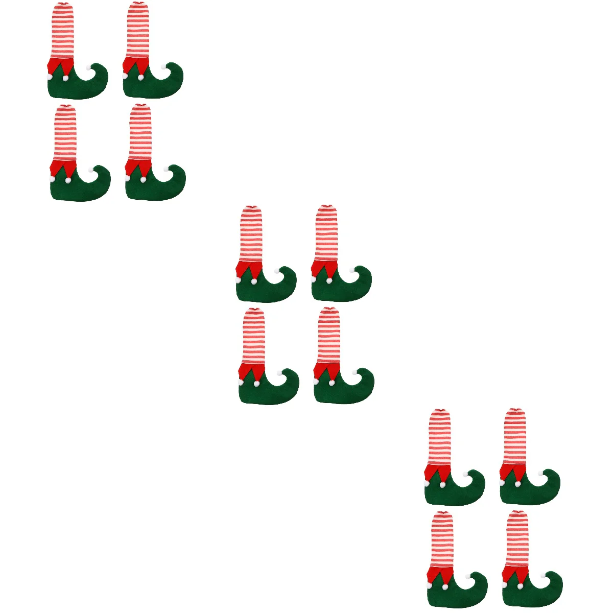 Chair Leg Christmas Cover Elf Furniture Caps Socks Feet Shoes Booties Table Covers Holiday Sleeves Desk Set Decoration Slipper