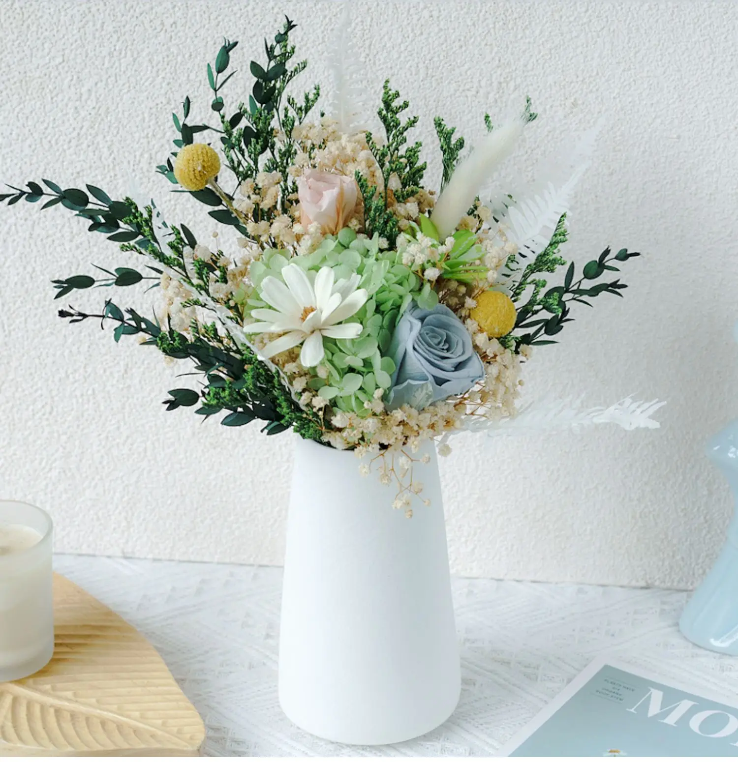 

Eternal Rose Hydrangea All Over the sky star dry flower bouquet home decoration decoration decoration holiday rose bouquet