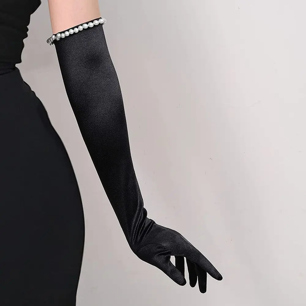 

Сценические перчатки, свадебные перчатки для невесты, вечерние перчатки, варежки с длинными пальцами, платье для мероприятий