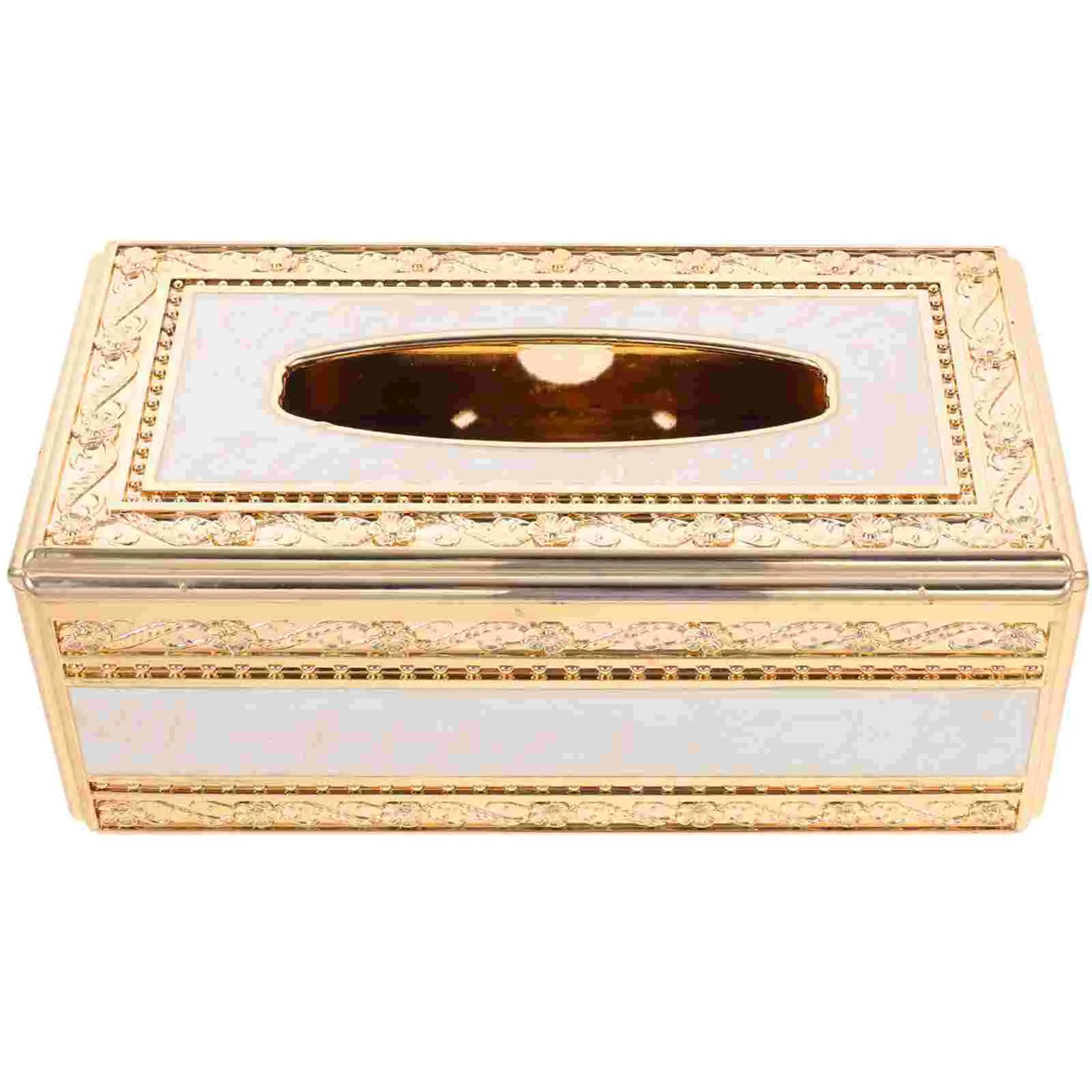 

Inlaid Gold Jade Tissue Box Desk Top Decor Paper Towel Storage Toilet Holder Case Towels Acrylic KTV Desktop Napkin