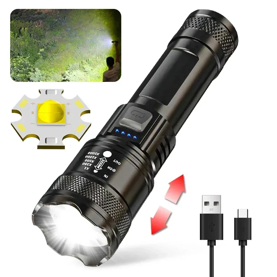 

LED Фонарик с зумом ABS+ПК
