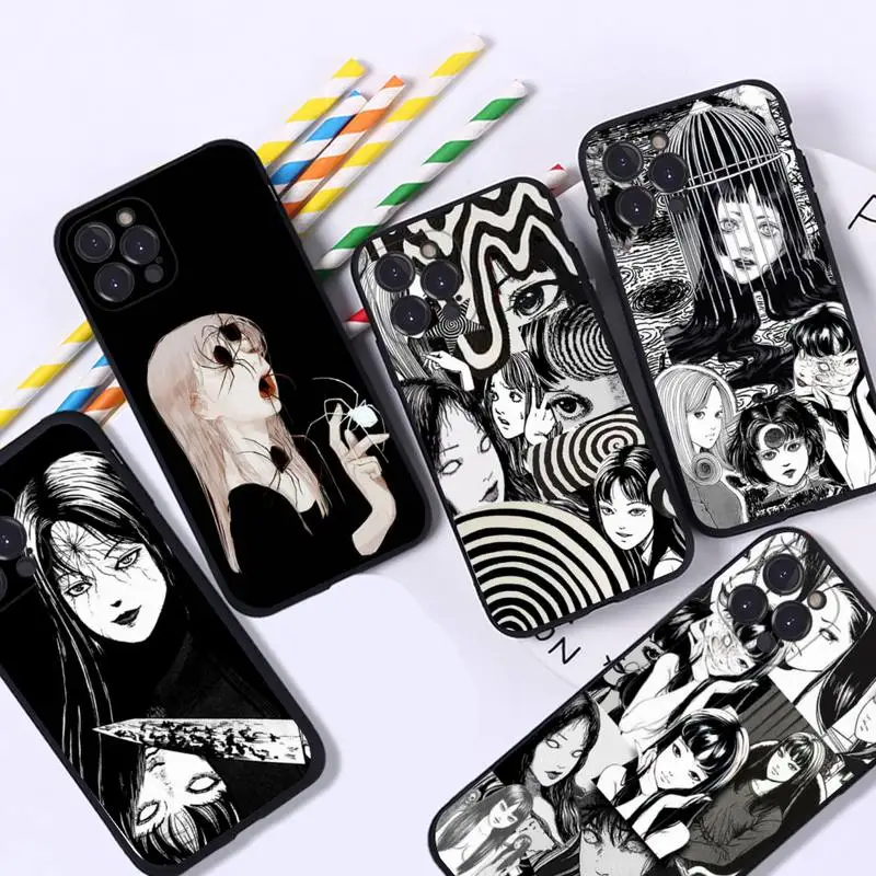 

Horror Manga Style Phone Case For iPhone 6 7 8 Plus 11 12 13 14 Pro SE 2020 MAX Mini X XS XR Back Funda Cover