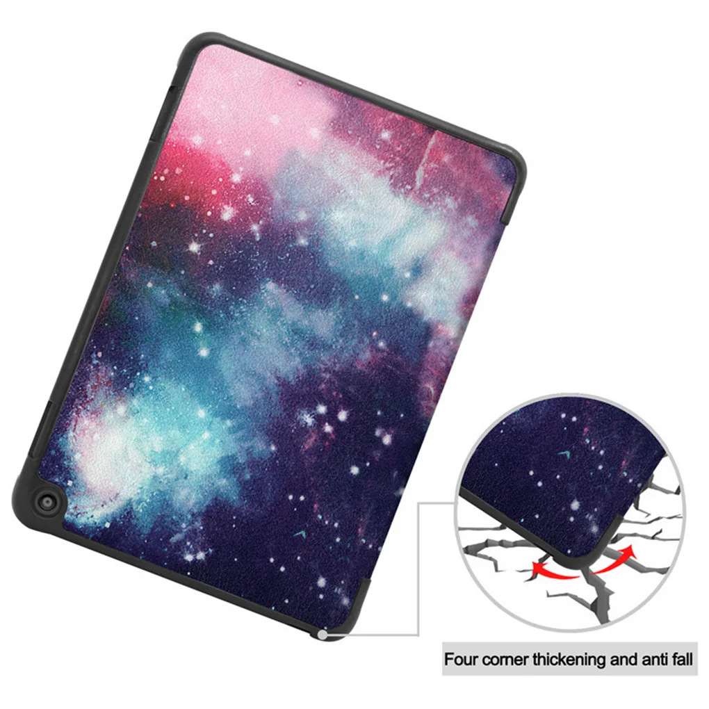 printed foldable tablet cover electronics flip protector shockproof device shell with stand office replacement for fire hd free global shipping