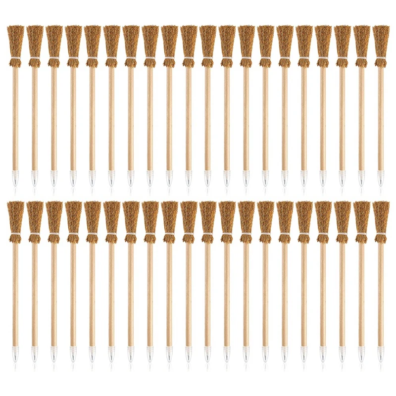 

40 шт. карандаши с ведьмой, метлой, Шариковые карандаши для Хэллоуина, сувениры для Хэллоуина, метла ведьмы, реквизит для письма