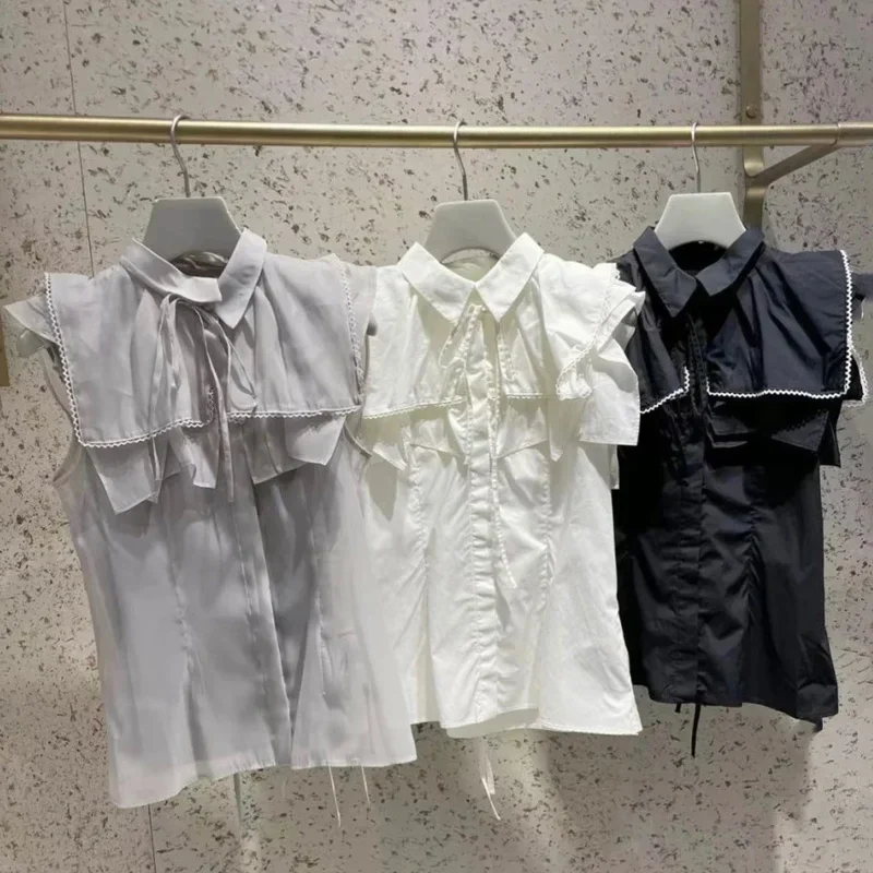 Новые японские блузки Kuzuwata женские кружевные лоскутные для тяжелой