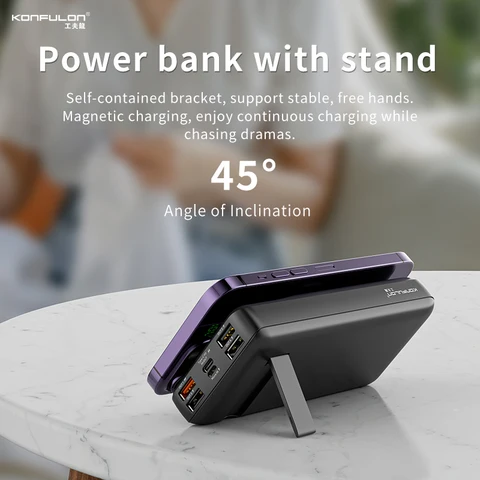 20000 мАч, 22,5 Вт, внешний аккумулятор для быстрой зарядки, 15 Вт, магнитное беспроводное зарядное устройство Qi для iPhone 17, внешний аккумулятор Samsung Huawei Powerbank