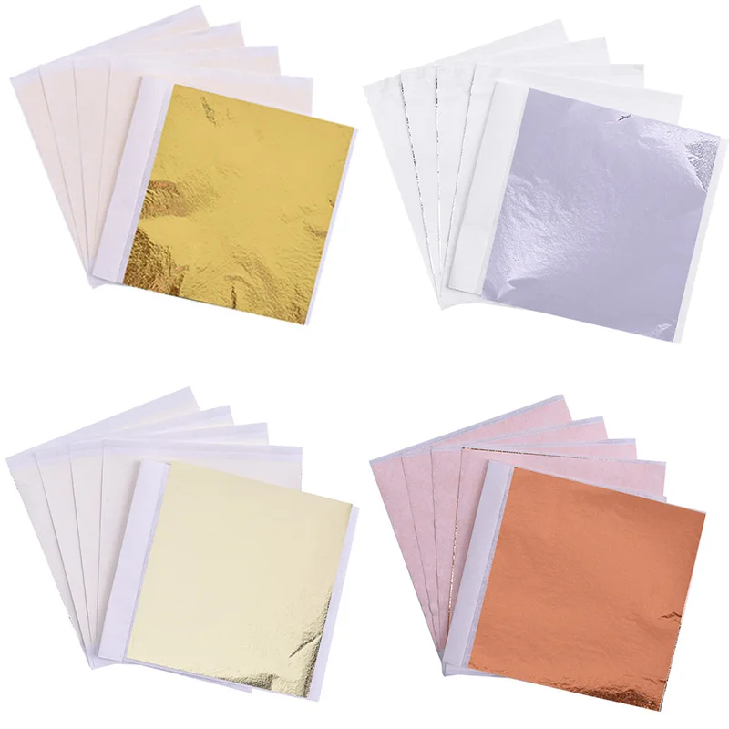 100 шт. 8 5 см/14 см листы бумаги для творчества и дизайна золотые серебряные медные