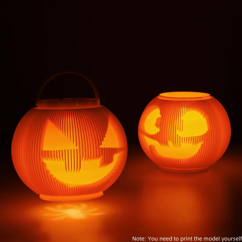 Bambu Lab 3D печать DIY Хэллоуин тыква светодиодная лампа украшение фонаря Джек-о