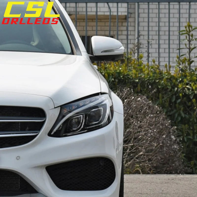 Дневные ходовые огни для Mercedes Benz C63 C Class W205 C43 цвет красный синий янтарный желтый